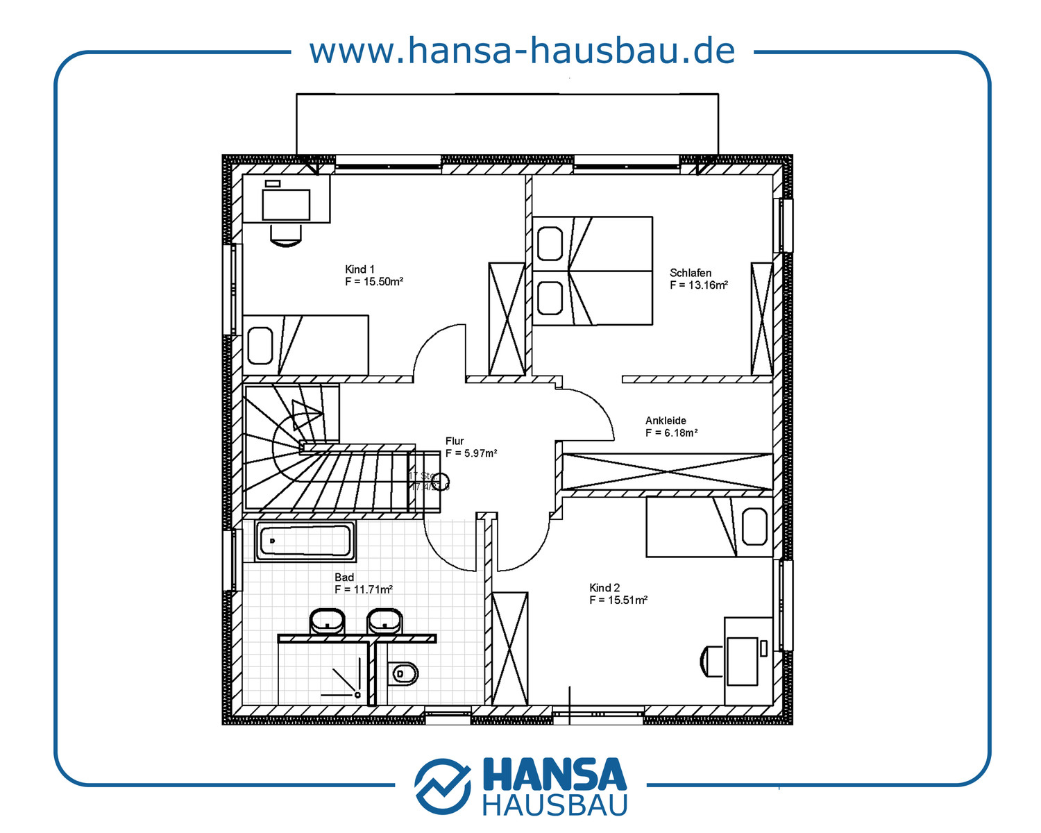 Hansa Hausbau Stadtvilla 144 M² Neubau Hamburg 06 OG