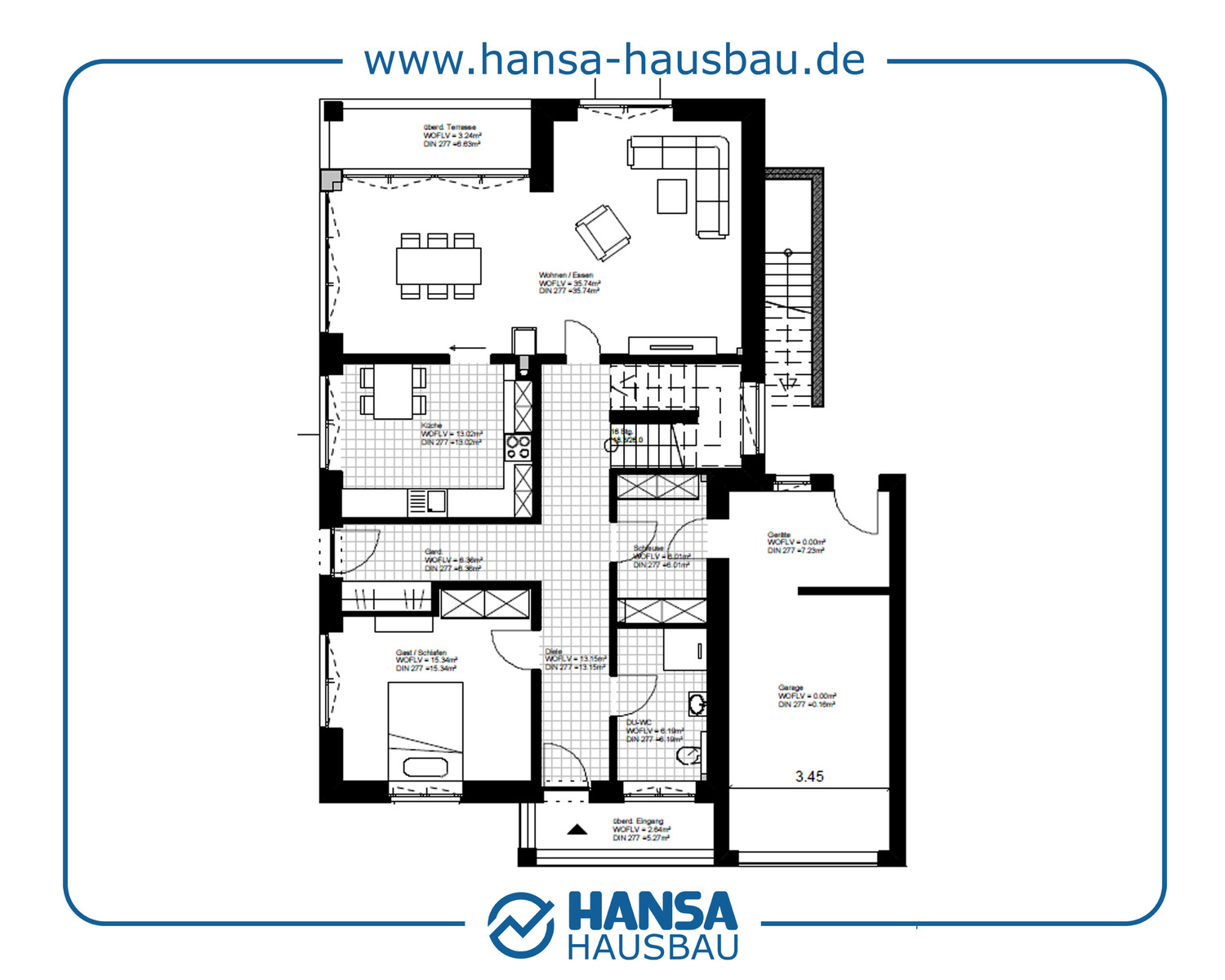 Hansa Hausbau Neubau Satteldach 193 M² 05