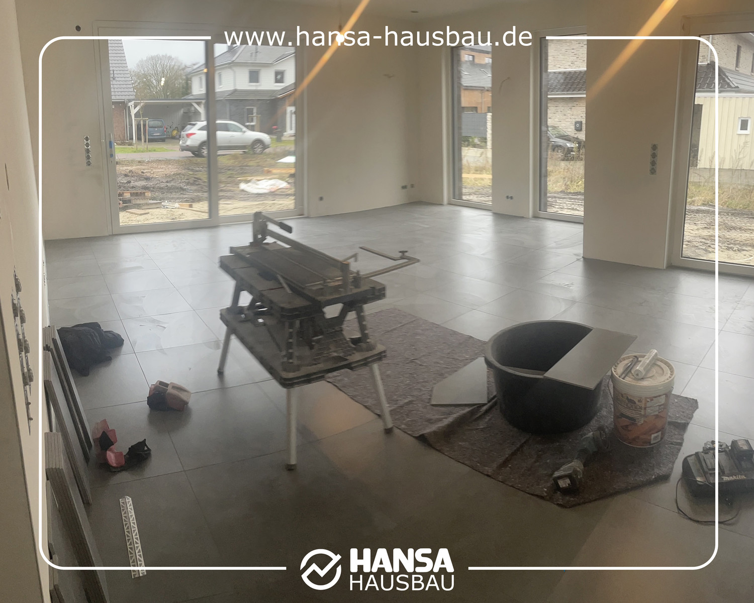 Hansa Hausbau Fliesenarbeiten Lilienthal Neubau 02