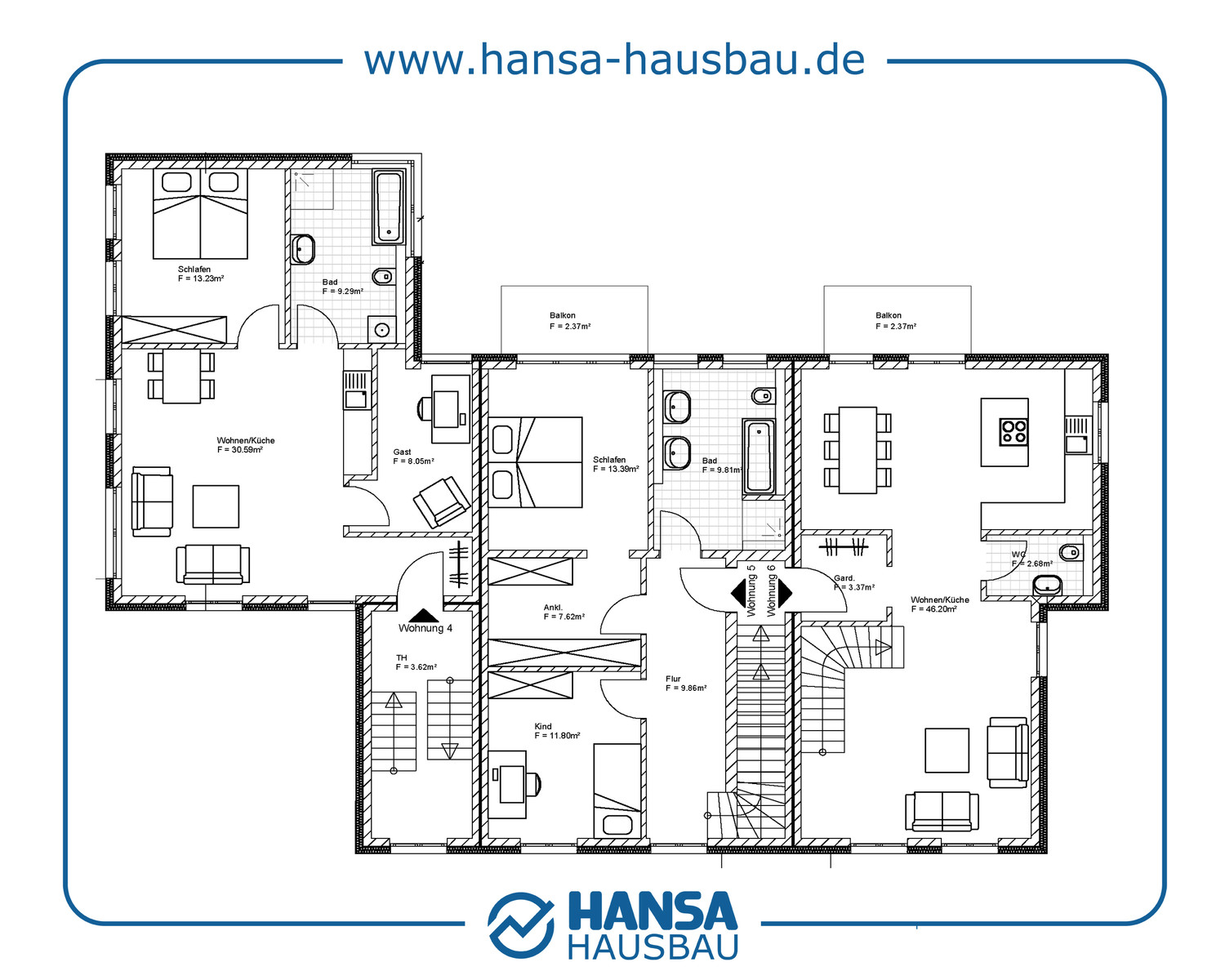 Hansa Hausbau Mehrfamilienhaus Mit 6 Wohneinheiten 07 OG