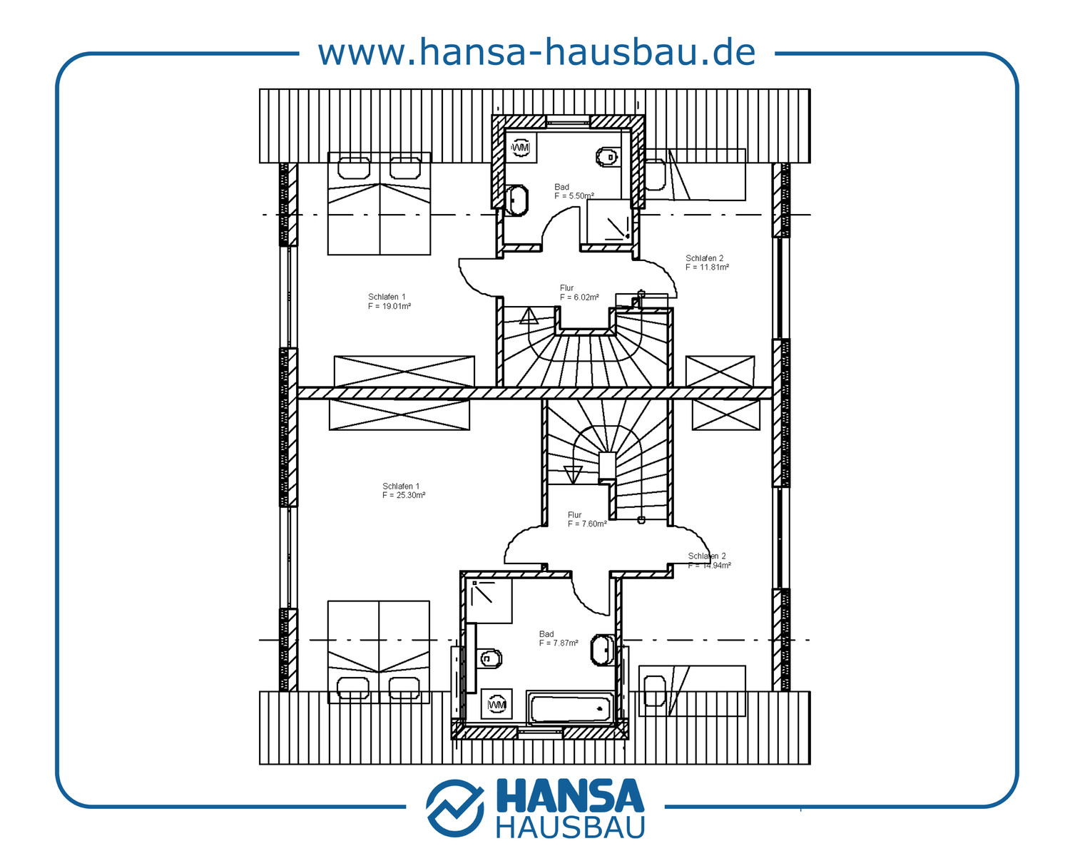 Hansa Hausbau Doppelhaus Klein 05