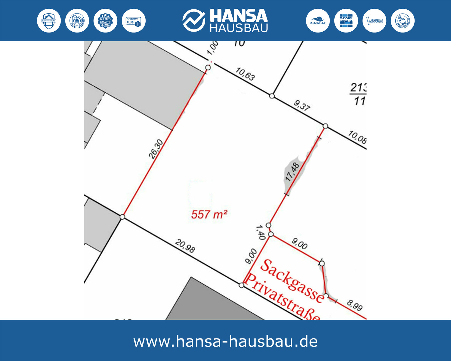 Hansa Hausbau Baugrundstück Bauplatz Stuhr 06