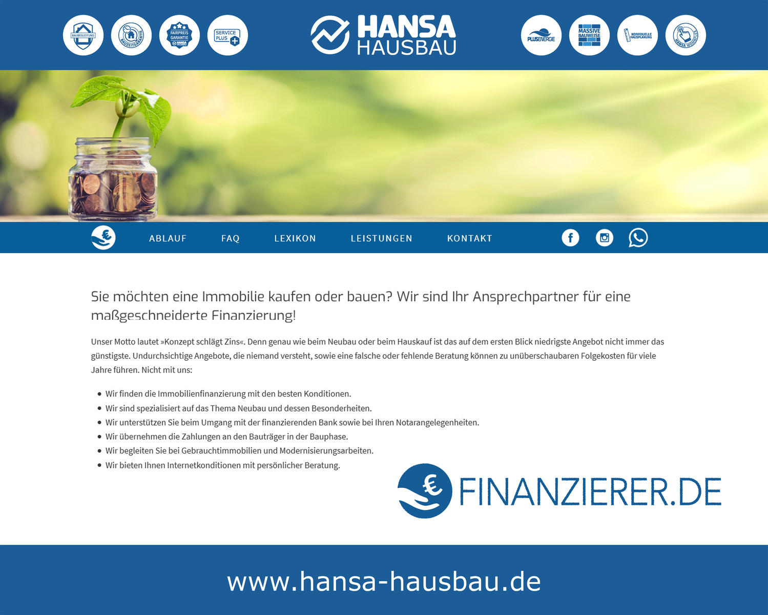Neuer Glanz für unsere Homepage Finanzierer.de