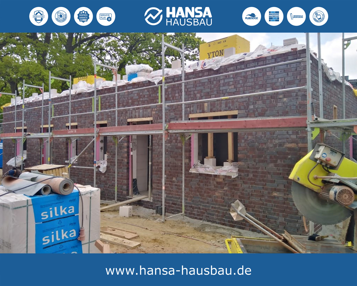 Baufortschritte im Rekordtempo in Hamburg Nienstedten