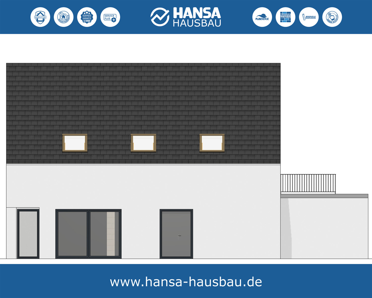 Hansa Hausbau Achitektenhaus Innovation WDVS Putz 03
