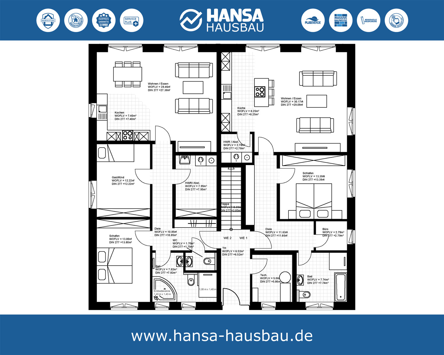 Hansa Hausbau Mehrfamilienhaus 4 Wohneinheiten 05 EG