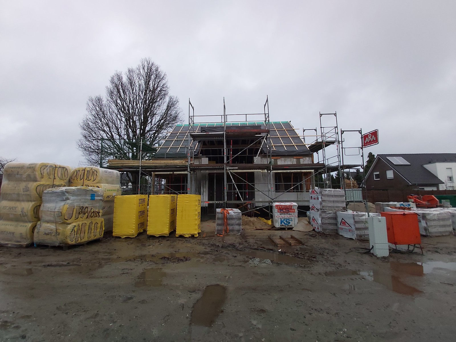 Hansa Hausbau Richtfest Stuhr Dach 03