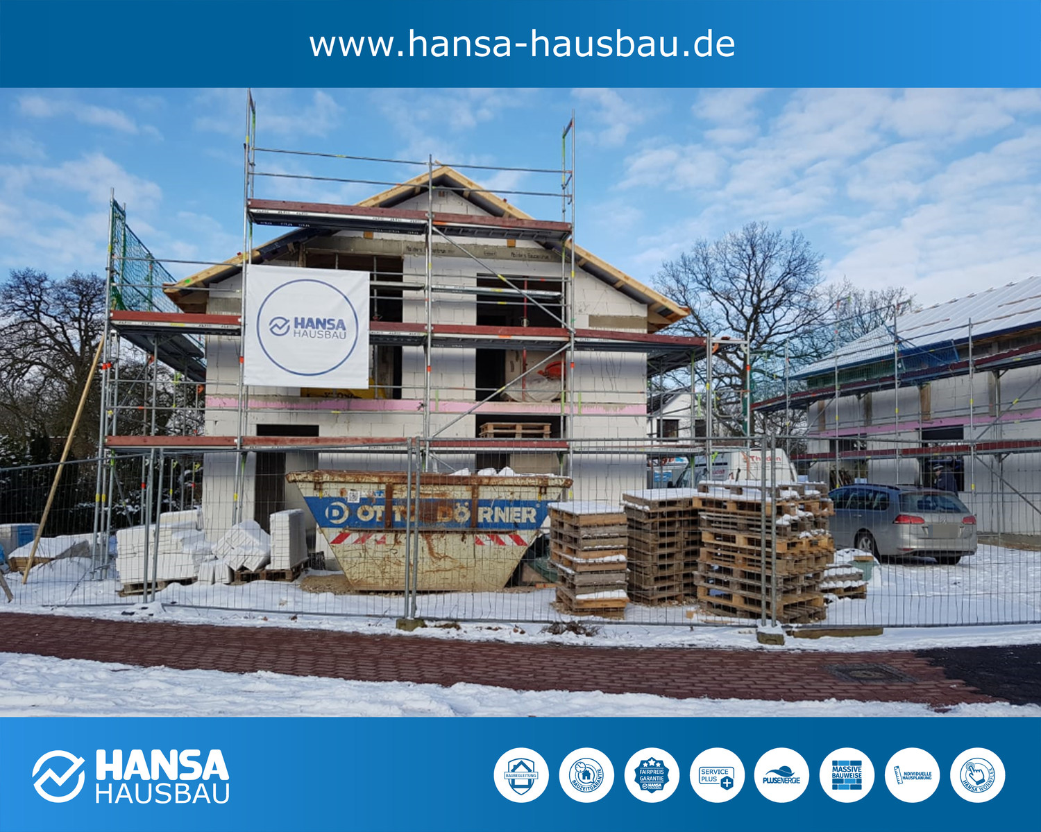 Hansa Hausbau Winterbaustelle Prisdorf Stadthaus 07