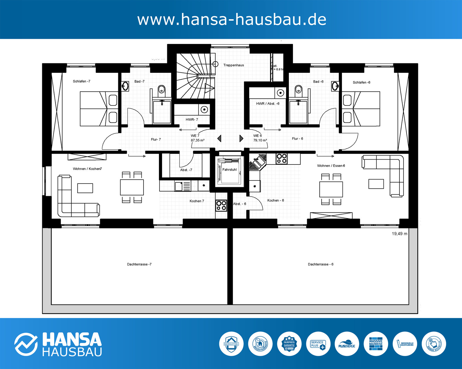 Hansa Hausbau Mehrfamilienhaus 7 Wohneinheiten 07