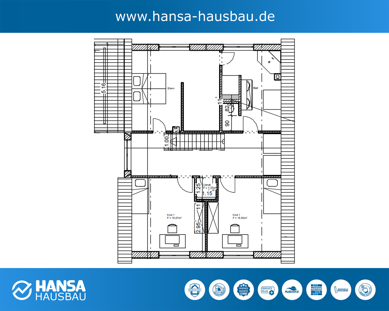 Hansa Hausbau Satteldaach Individuell 167 M² 06