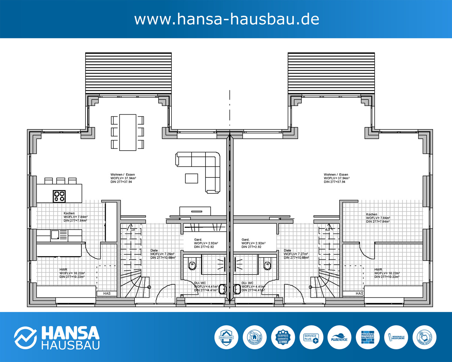 Hansa Hausbau Doppelhaus 135 M² 05