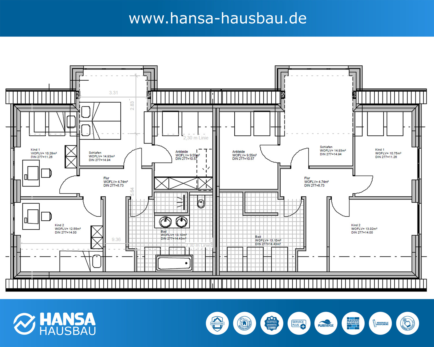 Hansa Hausbau Doppelhaus 135 M² 06