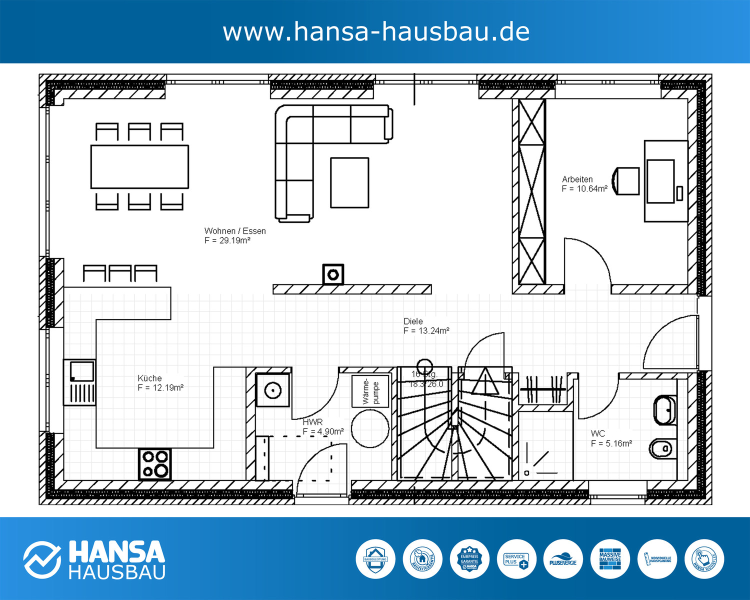 Stadtvilla Hansa Hausbau Pinneberg Stadthaus EG