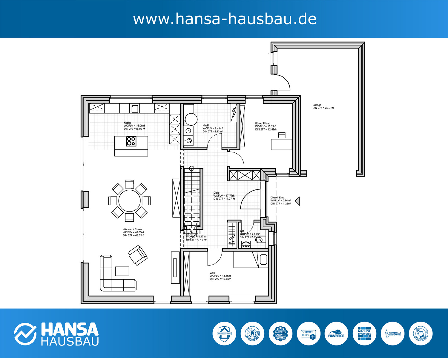 Hansa Hausbau XXL Satteldachhaus 05
