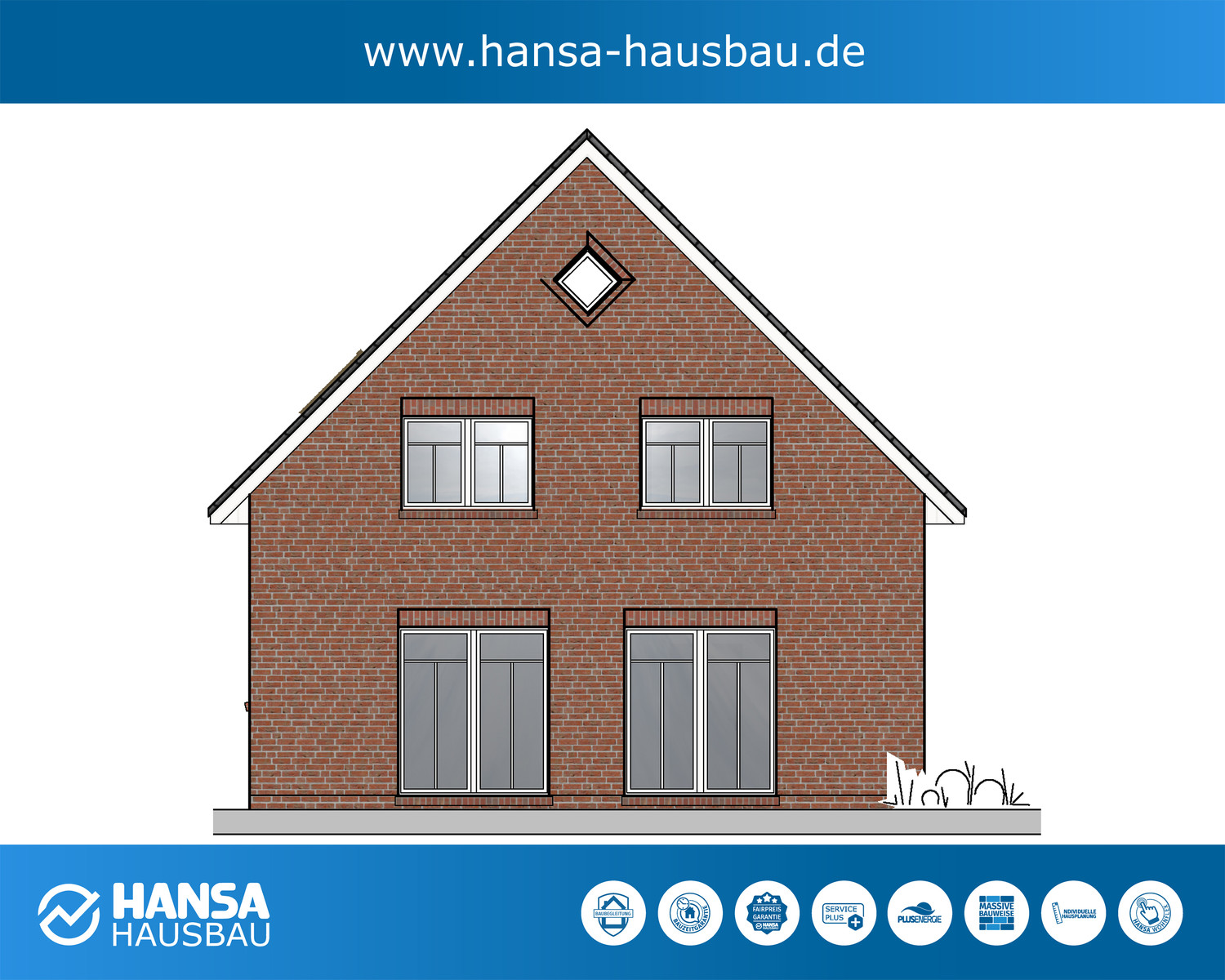 Hansa Hausbau Neubau Satteldach 