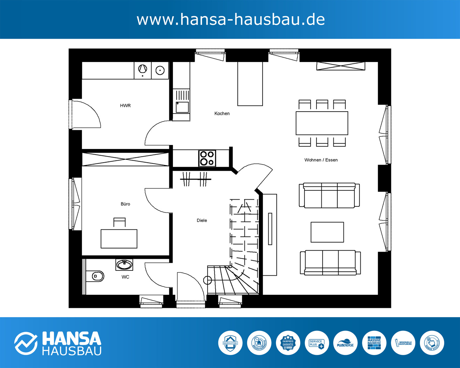 Hansa Hausbau Satteldachhaus Neubau 05