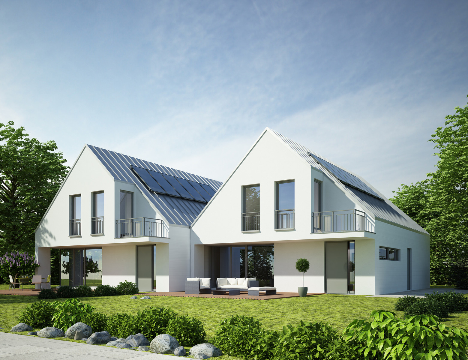 Doppelhaus Putz Versetzt