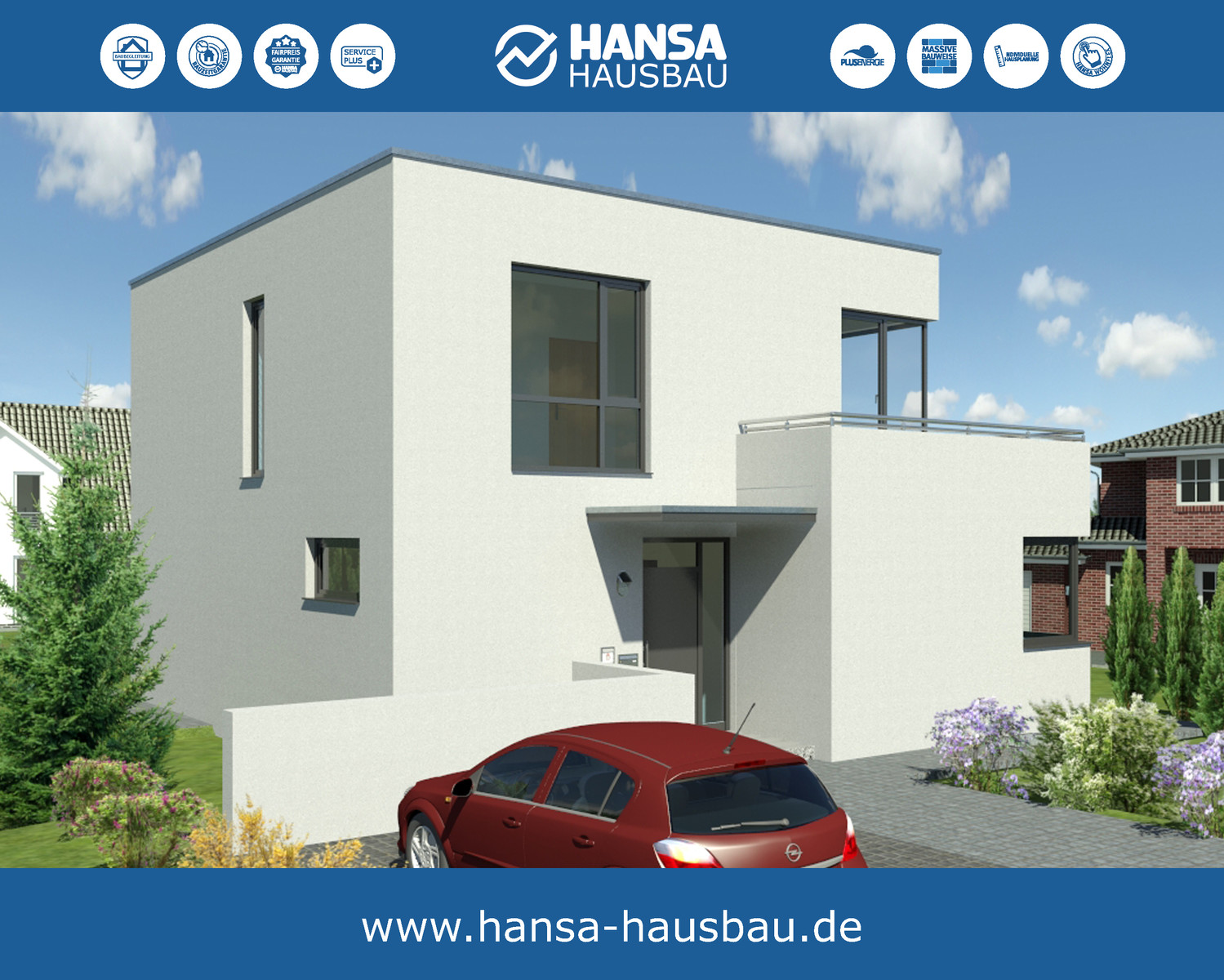 Hansa Hausbau Bauhaus 154 Eingang