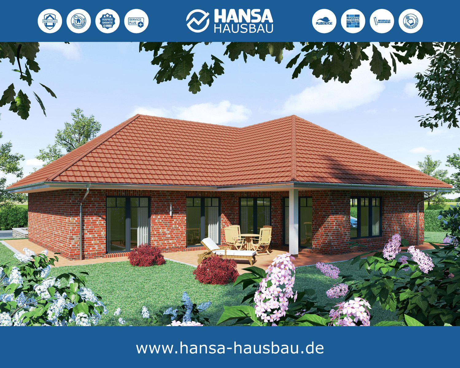 Hansa Hausbau Bungalow 147 Garten