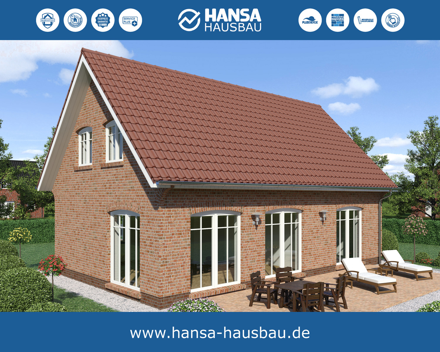 Hansa Hausbau Friesenhaus 132 Garten