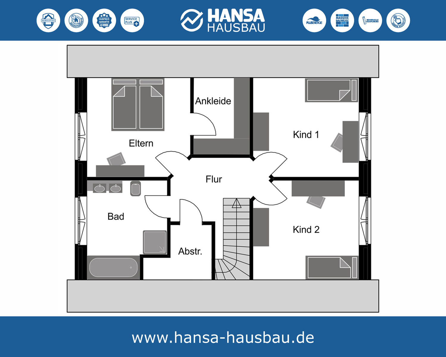 Hansa Hausbau Satteldach 157 DG