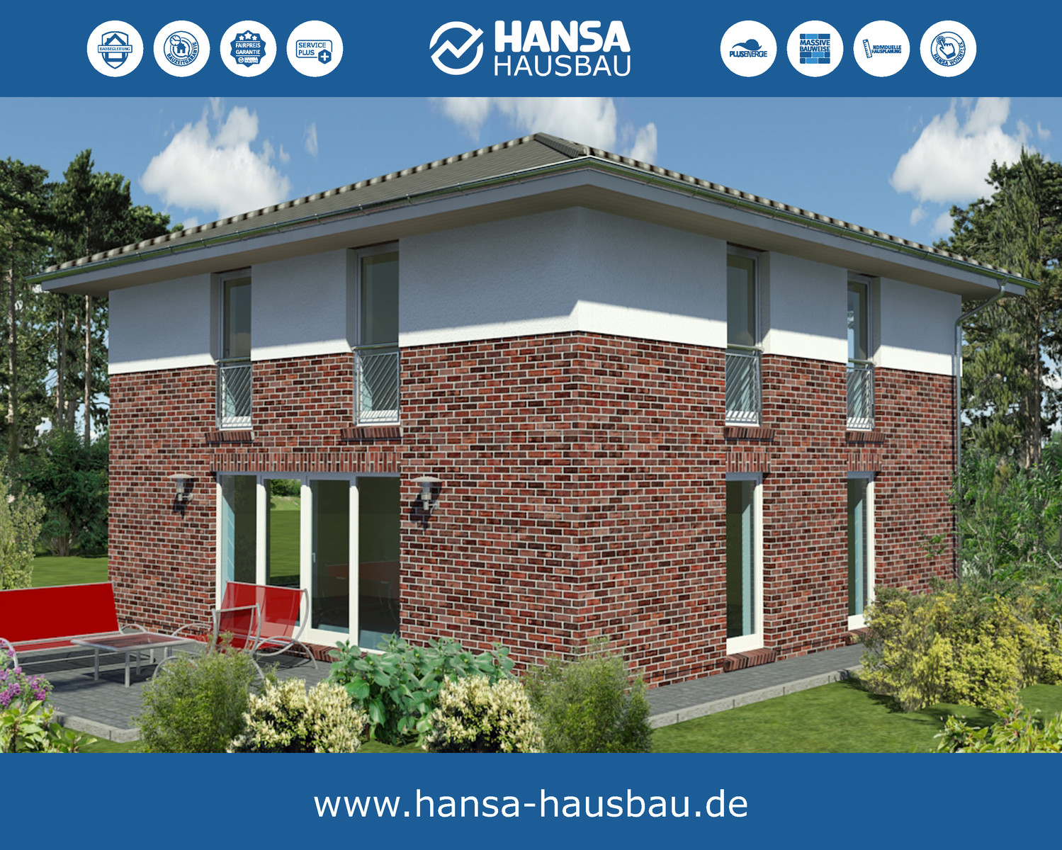 Hansa Hausbau Stadtvilla 144 Garten