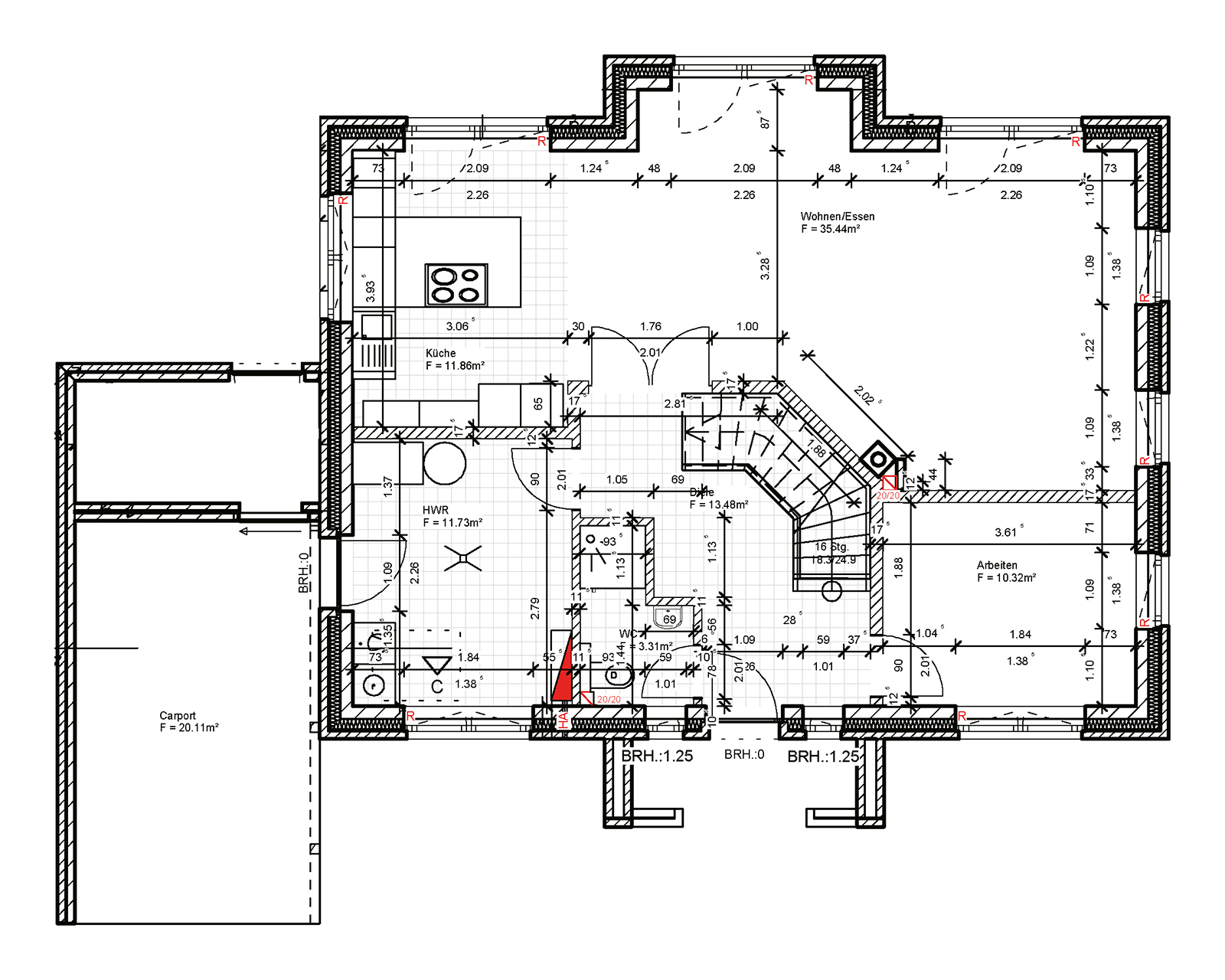 Hansa Hausbau Giebelhaus 177 M² 05 EG