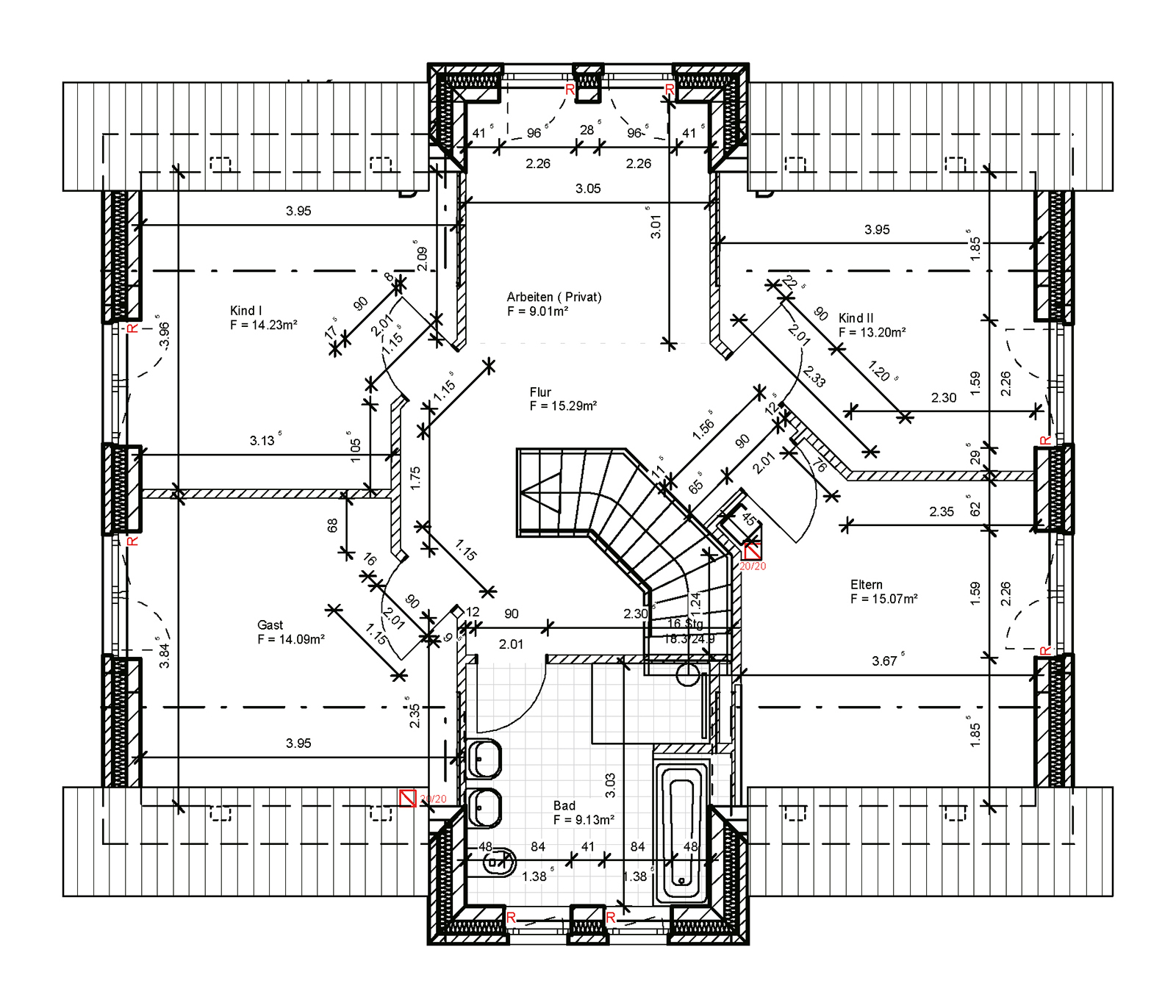 Hansa Hausbau Giebelhaus 177 M² 06 DG