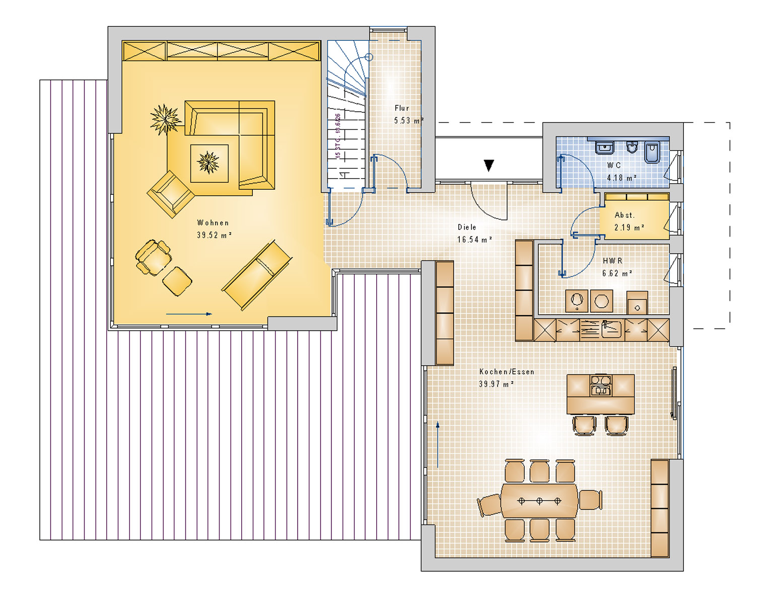 Bauhaus 118 m²  EG
