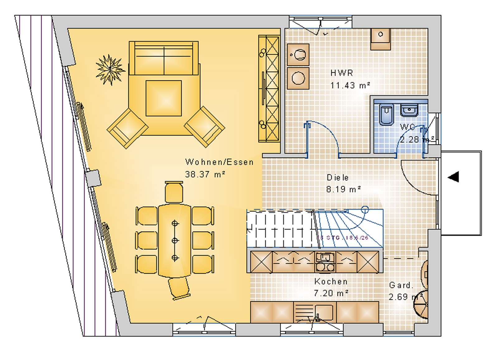 Bauhaus 141 m² EG