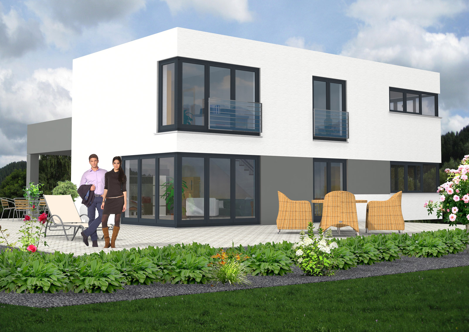 Bauhaus 222 m² Ansicht 2