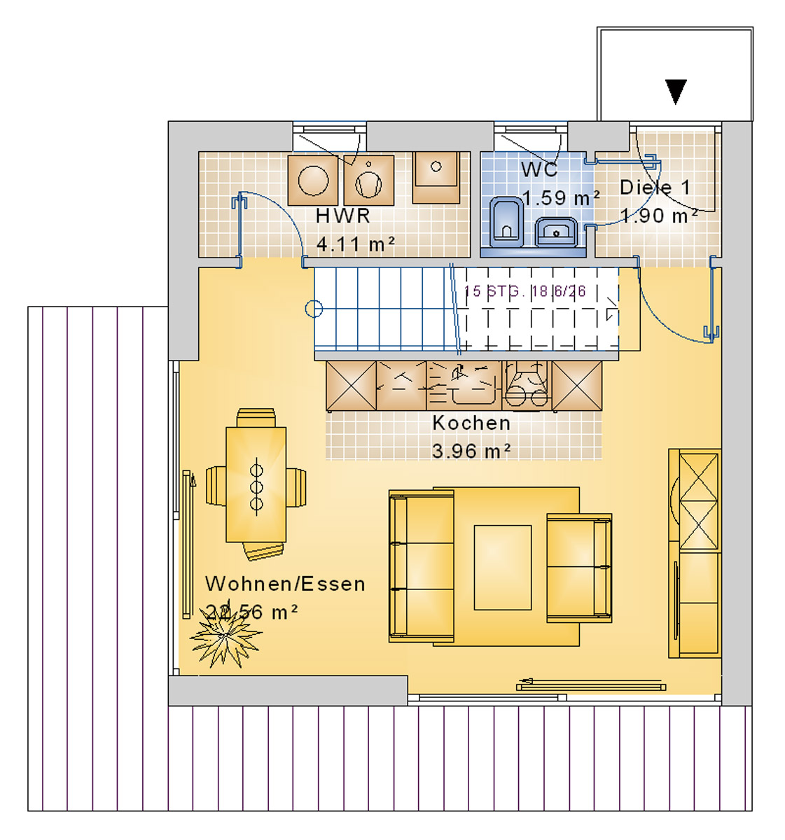 Bauhaus 70 m² EG