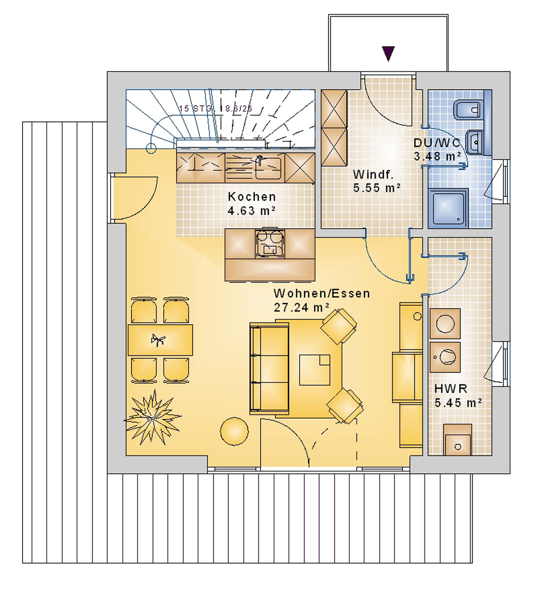 Bauhaus 93 m² DG
