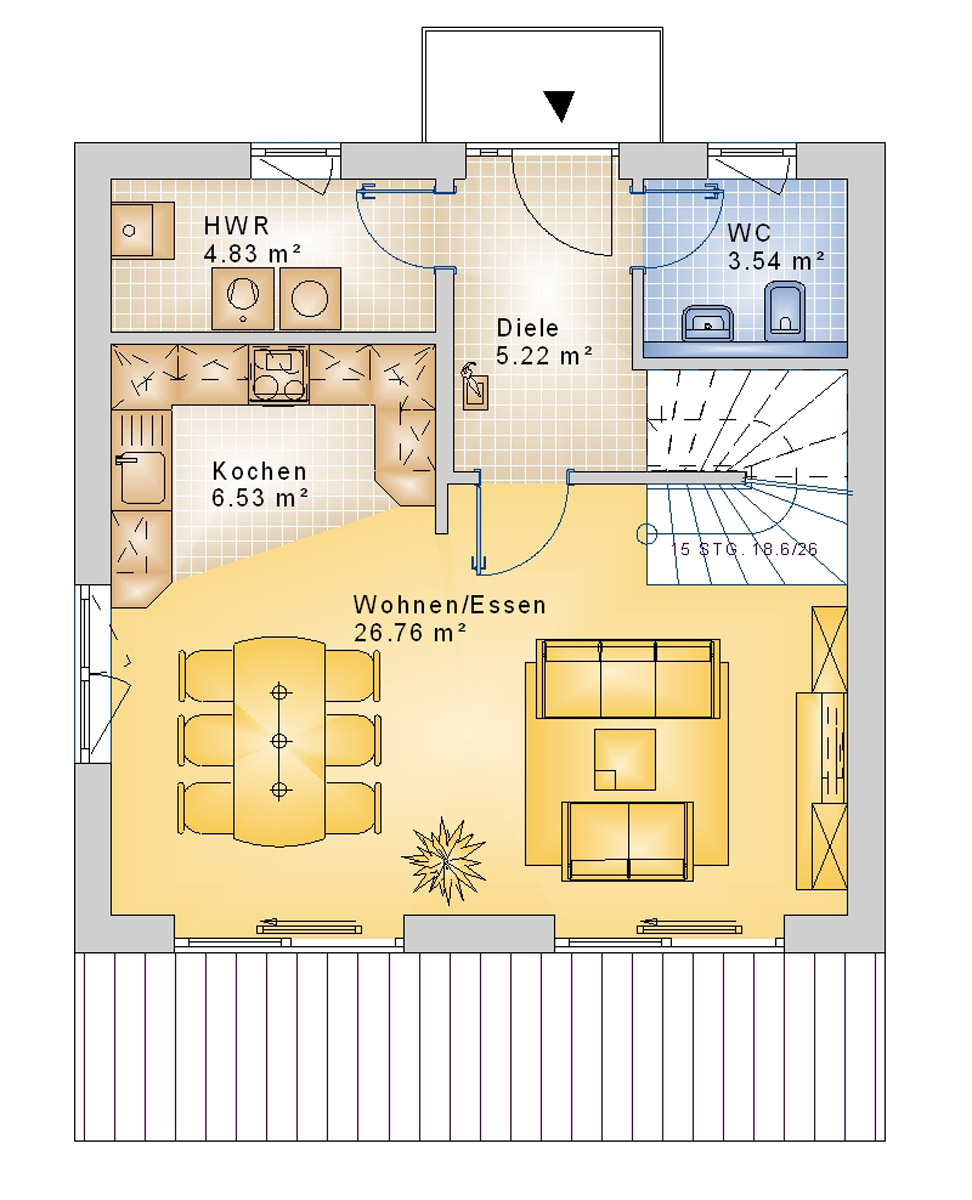 Bauhaus 93 m² DG