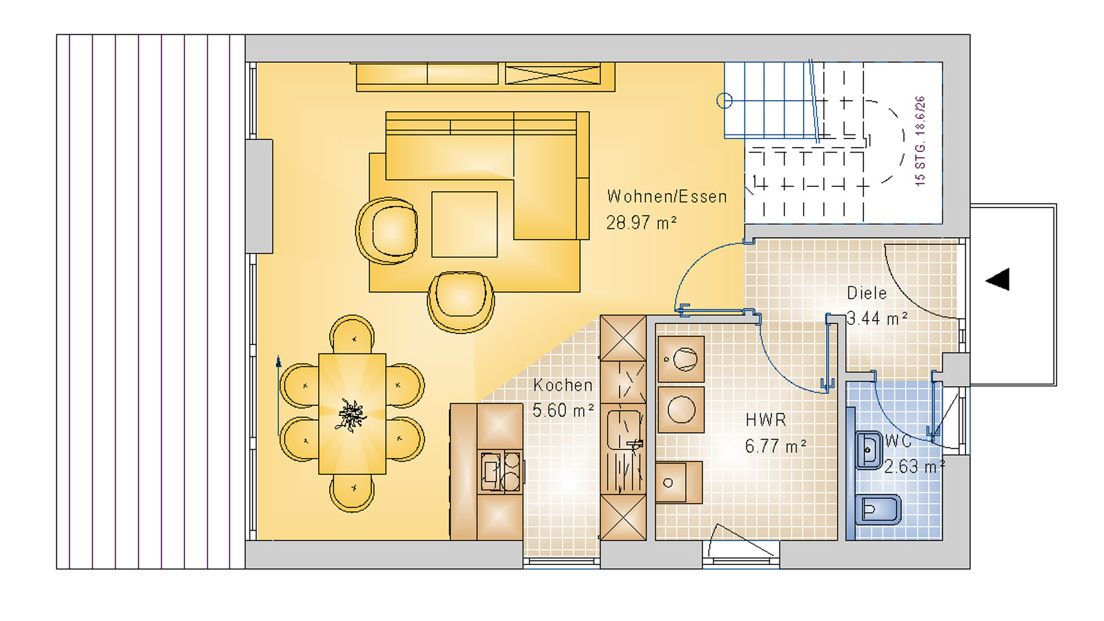 Bauhaus 95 m² EG