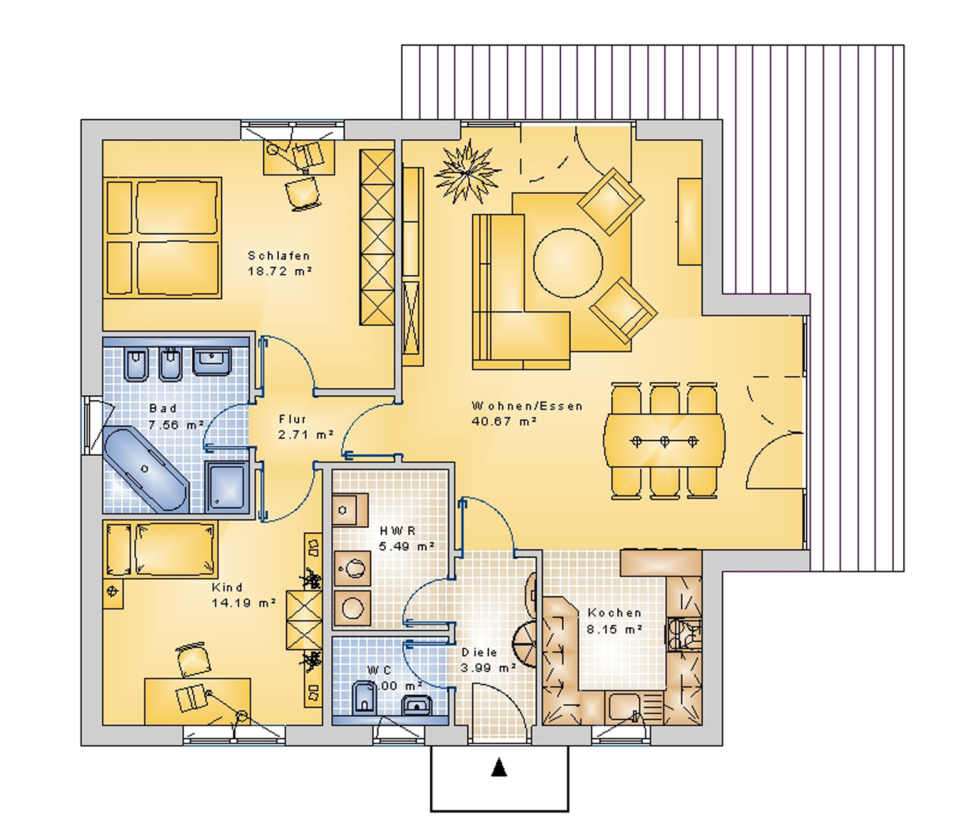 Bungalow 105 m² EG
