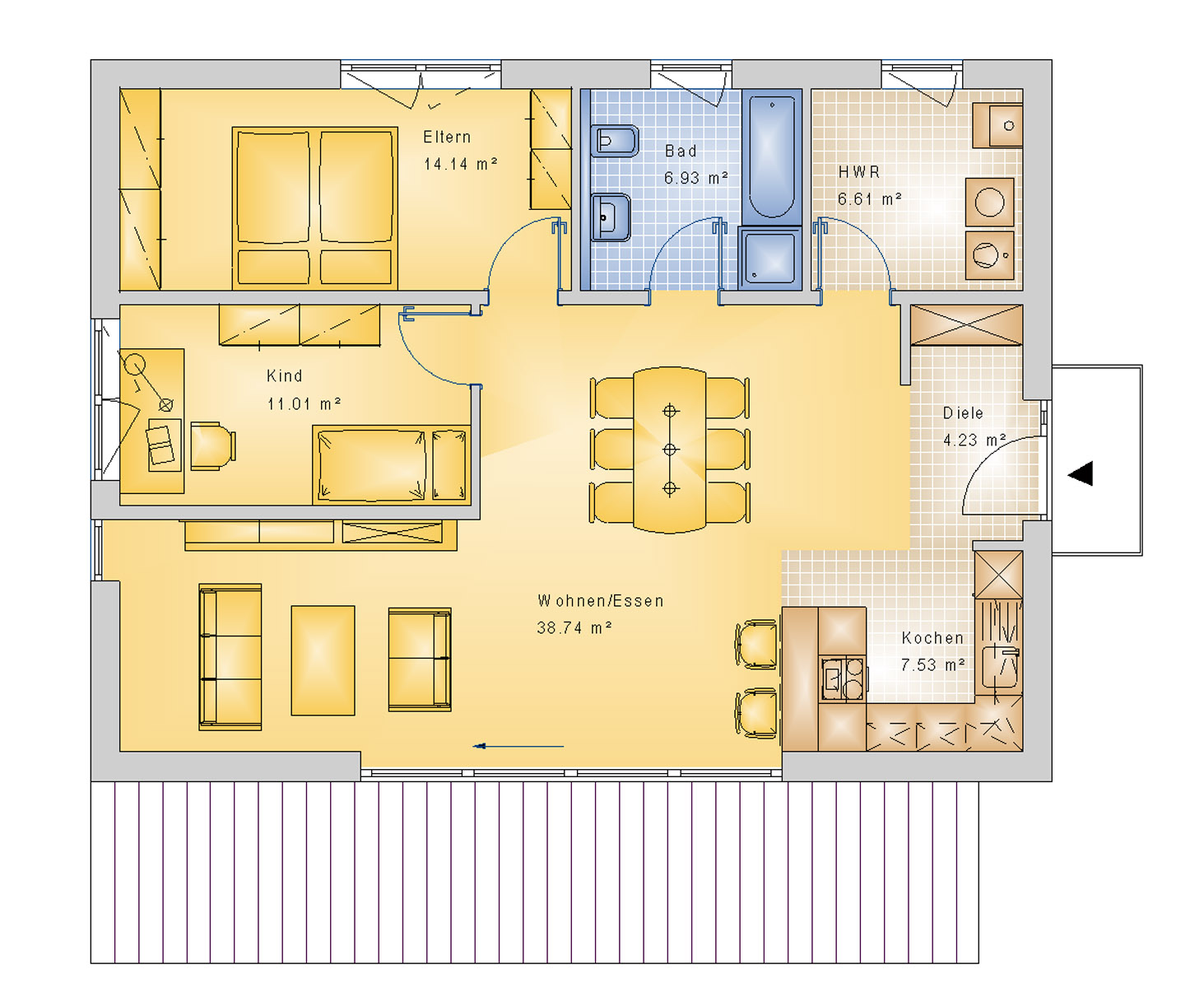 Bungalow 99 m² EG