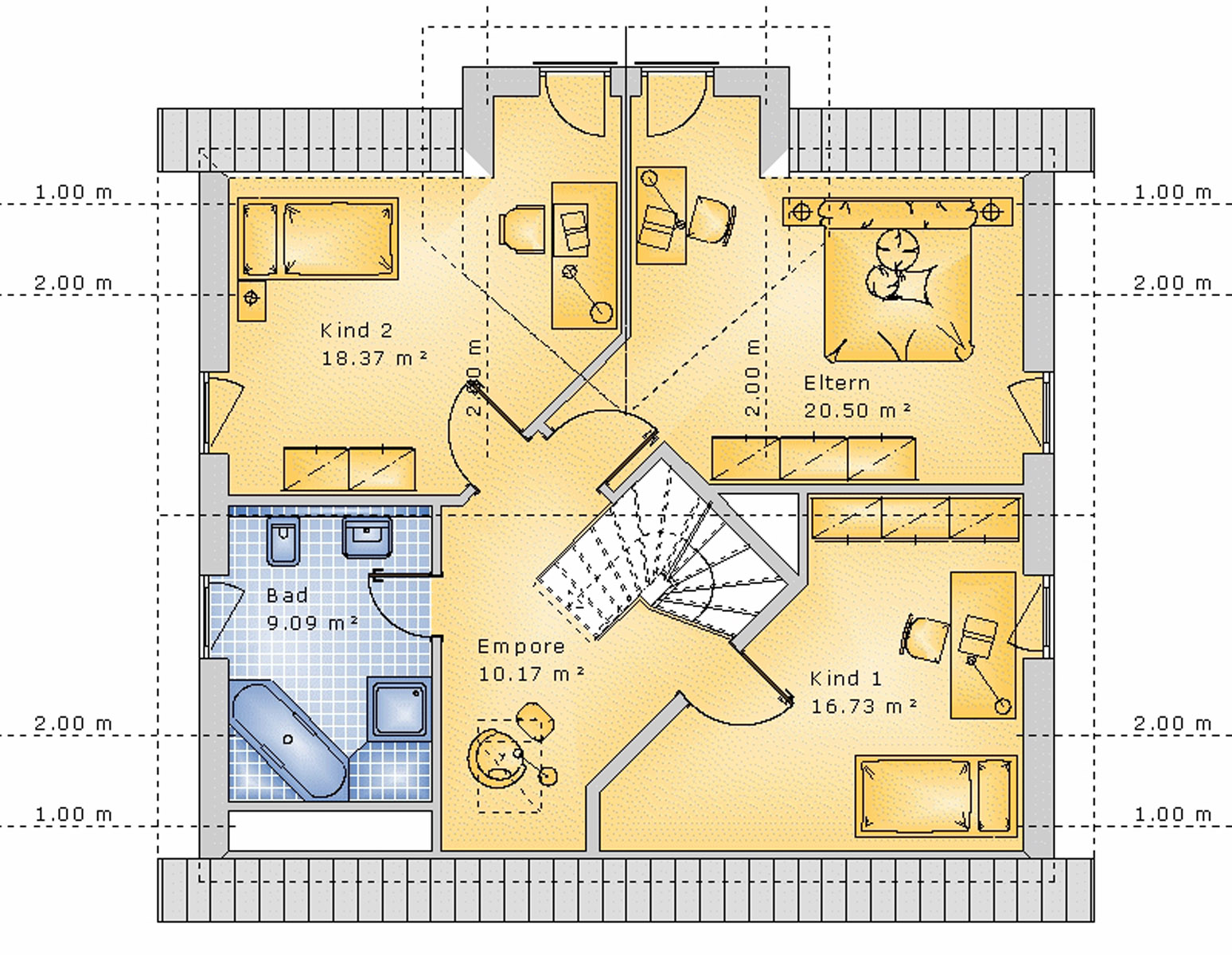 Giebelhaus 140 m² DG