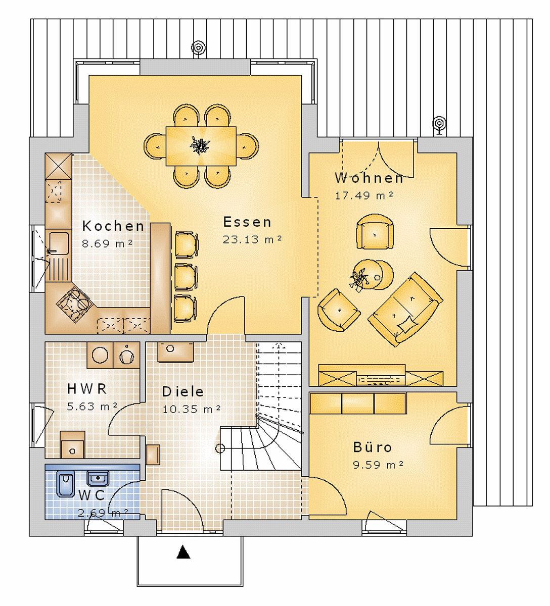 Giebelhaus 141 m² EG