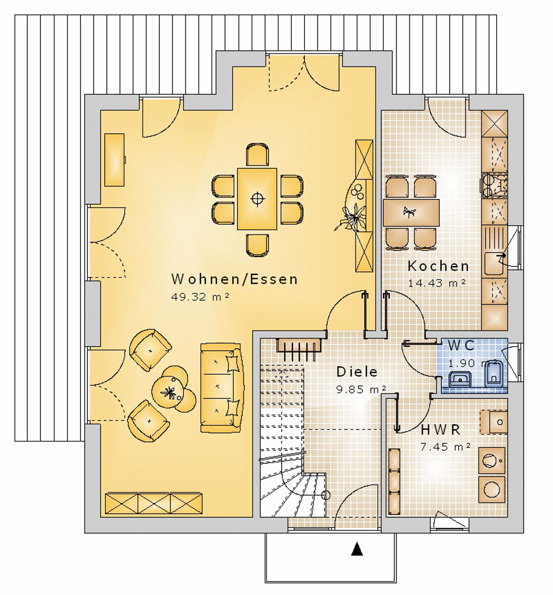 Giebelhaus 148 m² EG