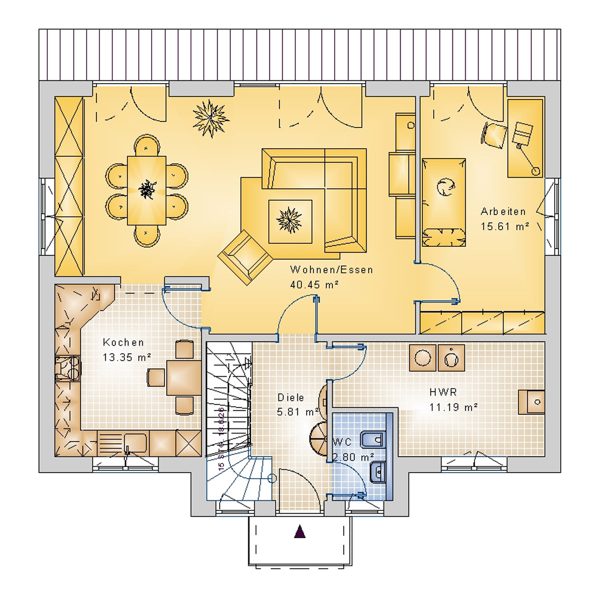 Giebelhaus 160 m² EG