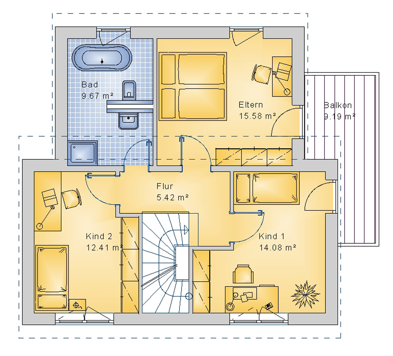 Pultdachhaus 120 m² DG