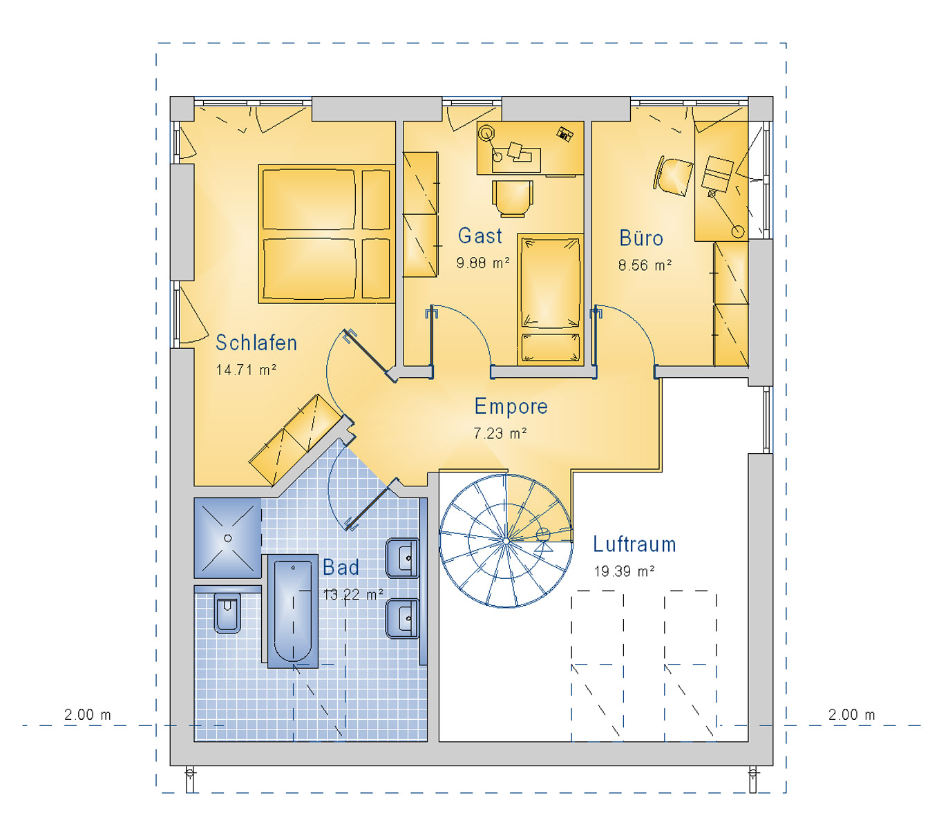 Pultdachhaus 127 m² DG