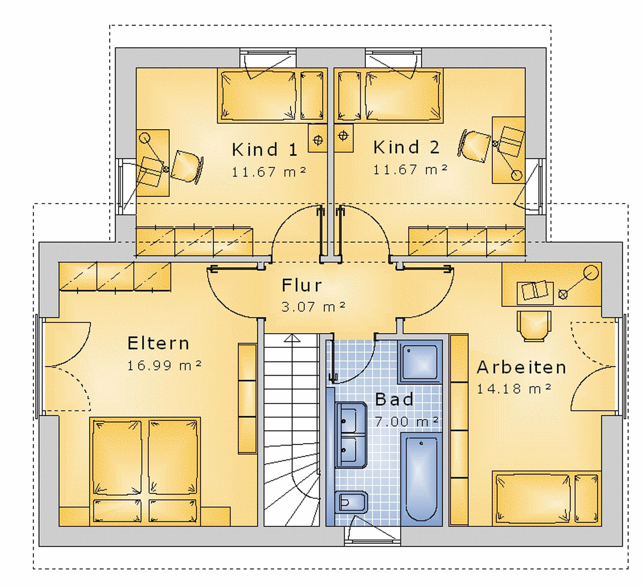 Pultdachhaus 133 m² DG