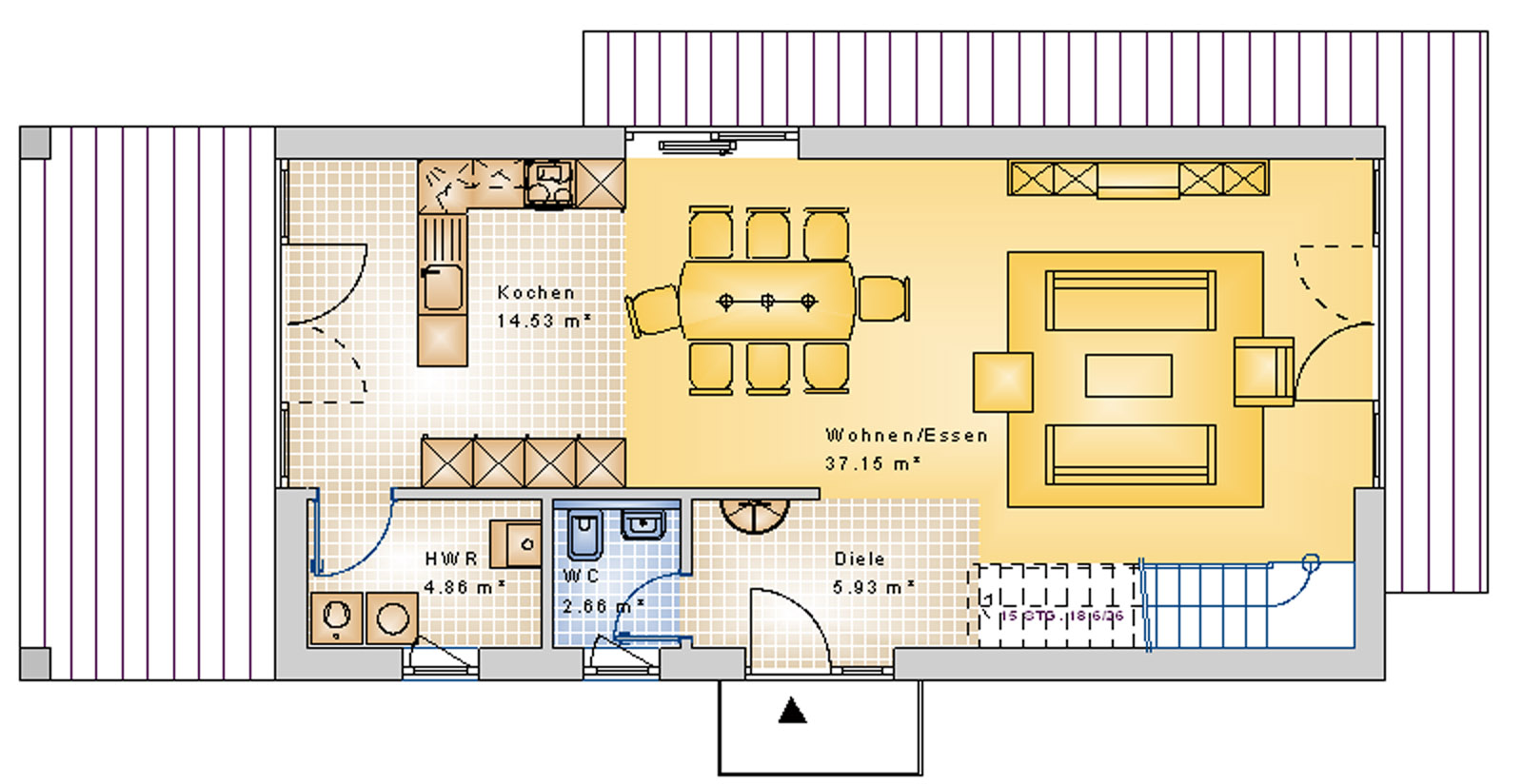 Pultdachhaus 135 m² EG