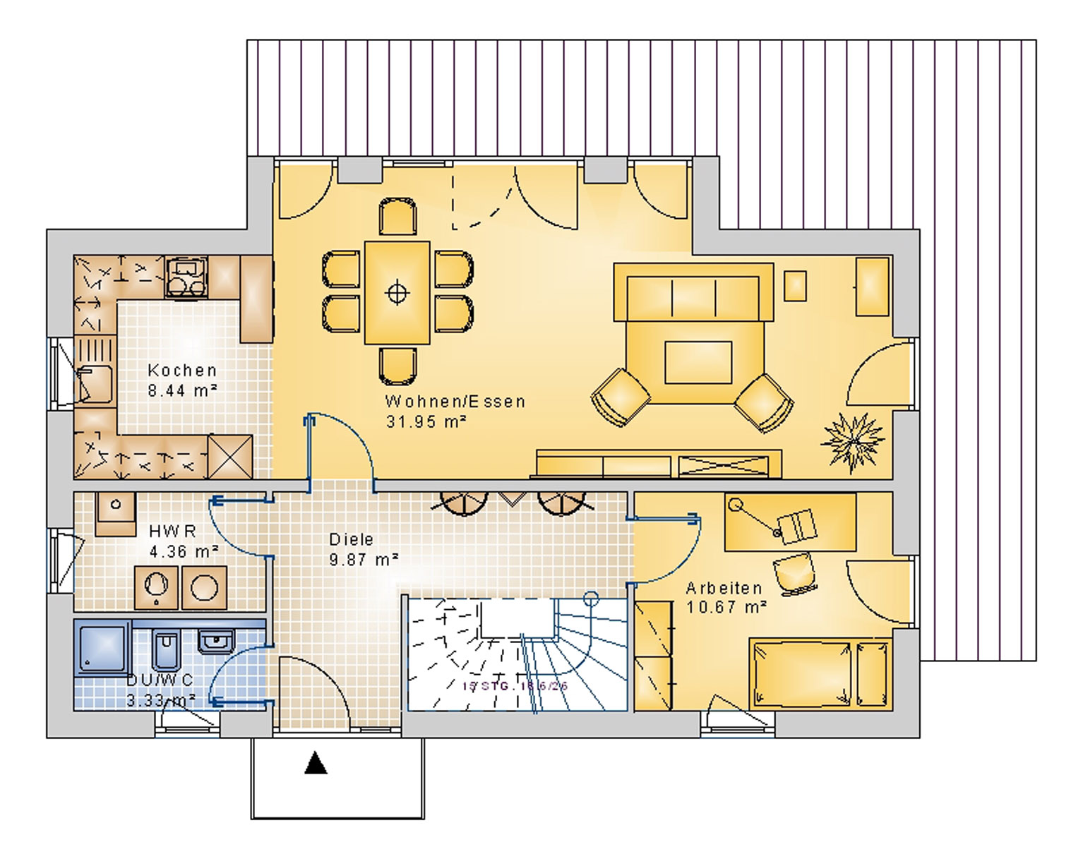 Pultdachhaus 139 m² EG