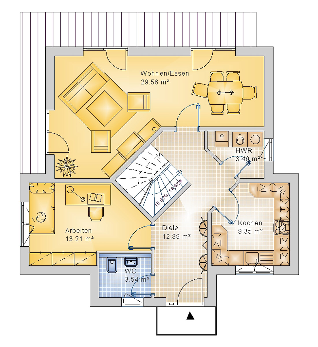 Pultdachhaus 145 m² EG