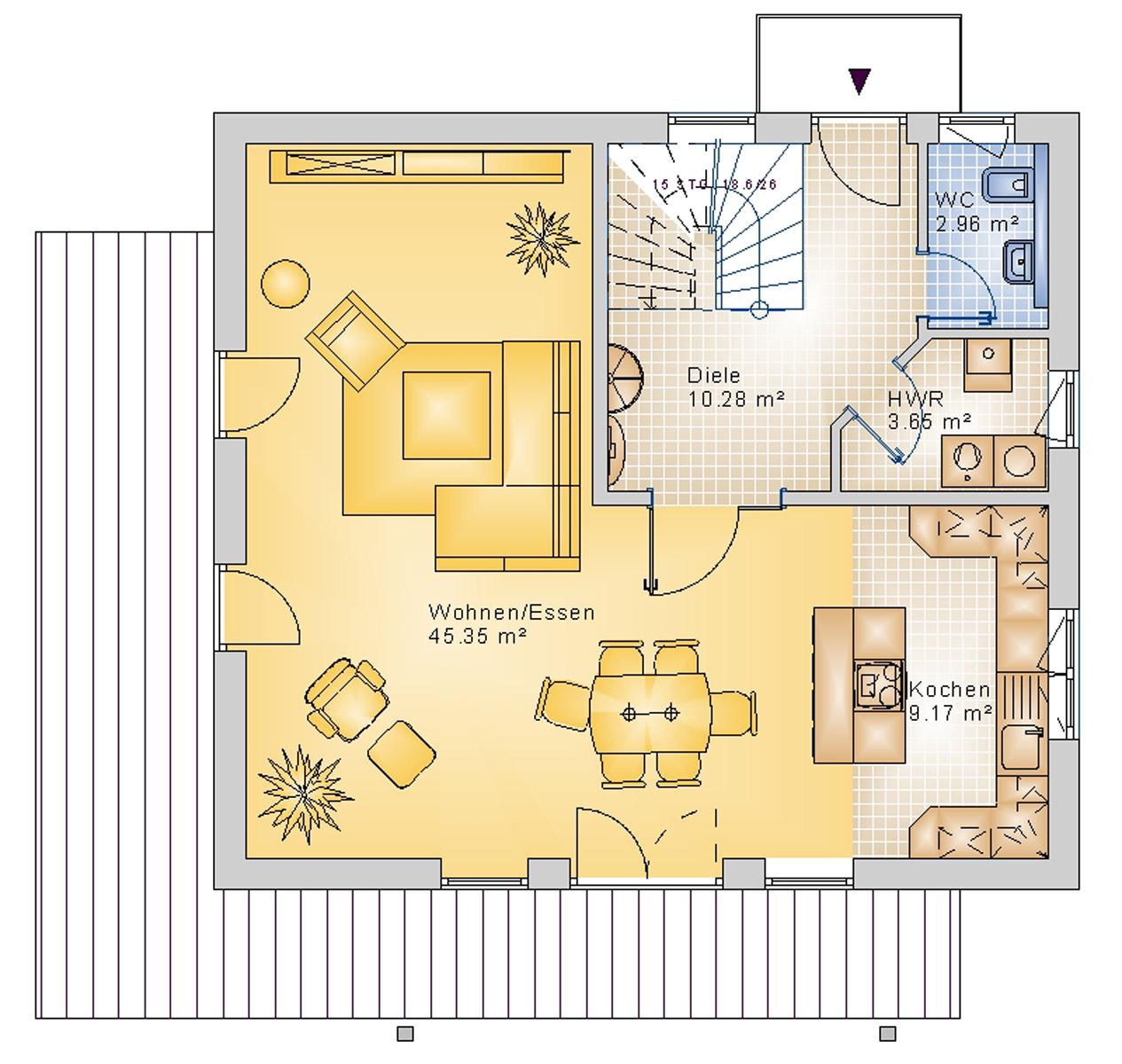 Pultdachhaus 146 m² EG