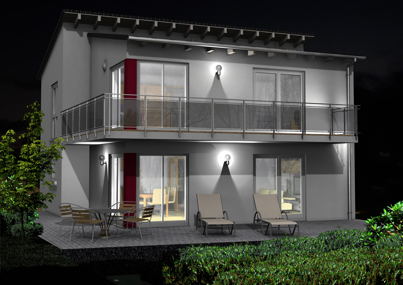 Pultdachhaus 148 m² Ansicht 2