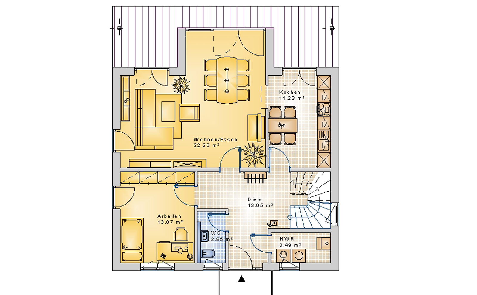 Pultdachhaus 154 m² EG